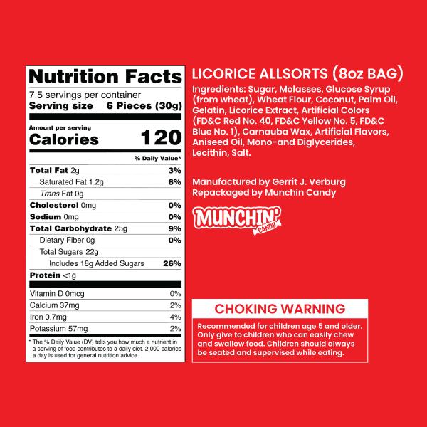 Licorice Allsorts Candy Mix 8oz