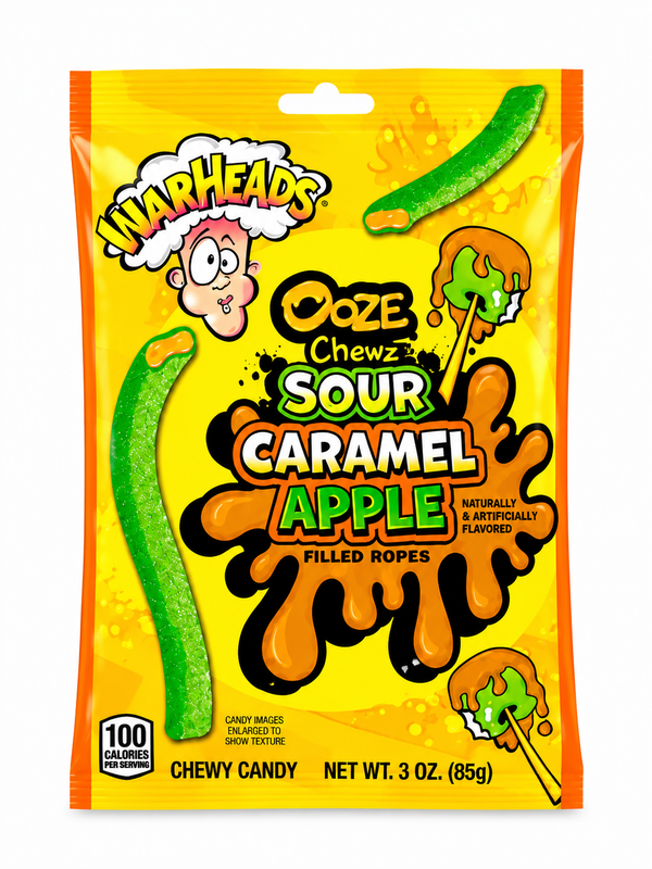 Warheads Ooze Chewz Sour Caramel Apple 3oz