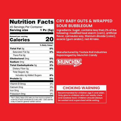 Cry Baby Sour Gum Wrapped