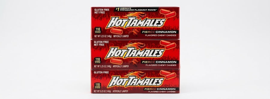 Hot Tamales - Fierce Cinnamon Flavor Chewy Candy 4.25 Box (3-Pack)