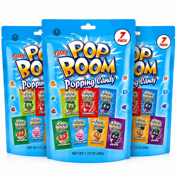 Tiltay Popping Candy 7 Flavors –  (Pack of 3 ) 15oz