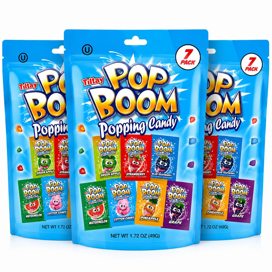 Tiltay Popping Candy 7 Flavors –  (Pack of 3 ) 15oz