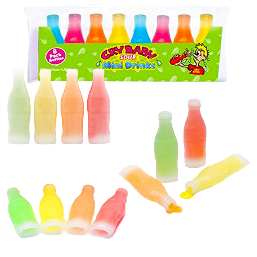 Nik-L-Nips Vintage Sour Wax Bottle Candy Drinks 4.96oz