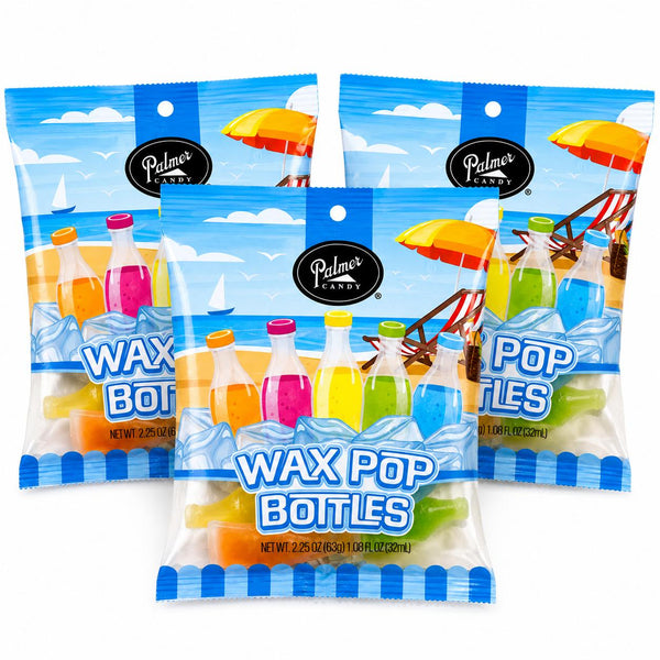 Palmer Vintage Wax Bottle Candy 2.25oz (pack 3)